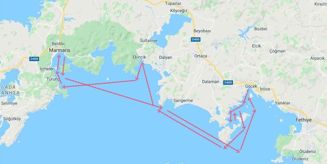 Gocek - Marmaris - Gocek